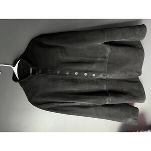 John Varvatos Black Suede Men's Jacket Size 56